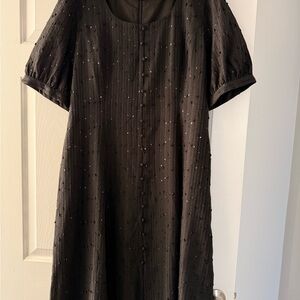 Elegant Black Textured Dress